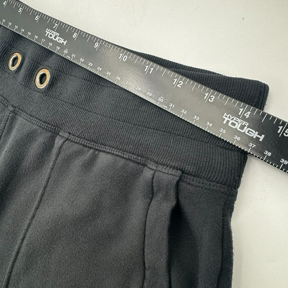 ATHLETA | Women's Medium Sierra Wide Loose Slit Hem Ankle Black‎ Stretchy Pants - Picture 7 of 10